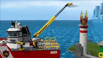 Конструктор LEGO CITY Пожарный катер, 60109
