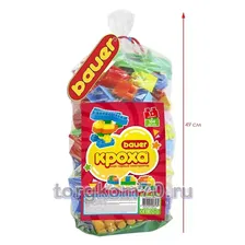 Развивающий детский конструктор Bauer серии "Кроха" 104 детали 1+