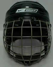 NIKE BAUER HOCKEY NBH1500S HELMET FM2500S/P FACE MASK. black Small